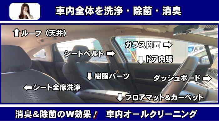 徳島の車内クリーニング＆車内消臭はクリアにお任せ