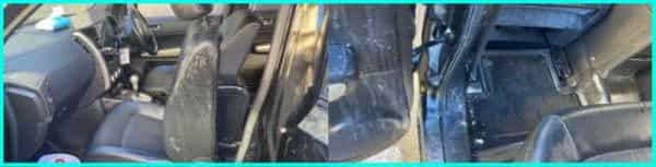 嘔吐汚れが車内の広範囲に付着した場合